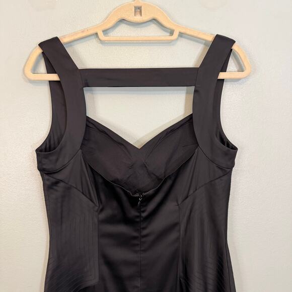 Aidan Mattox Niteline Sheath Dress 12 Black Sweetheart Sleeveless Cocktail Party - Picture 4 of 9